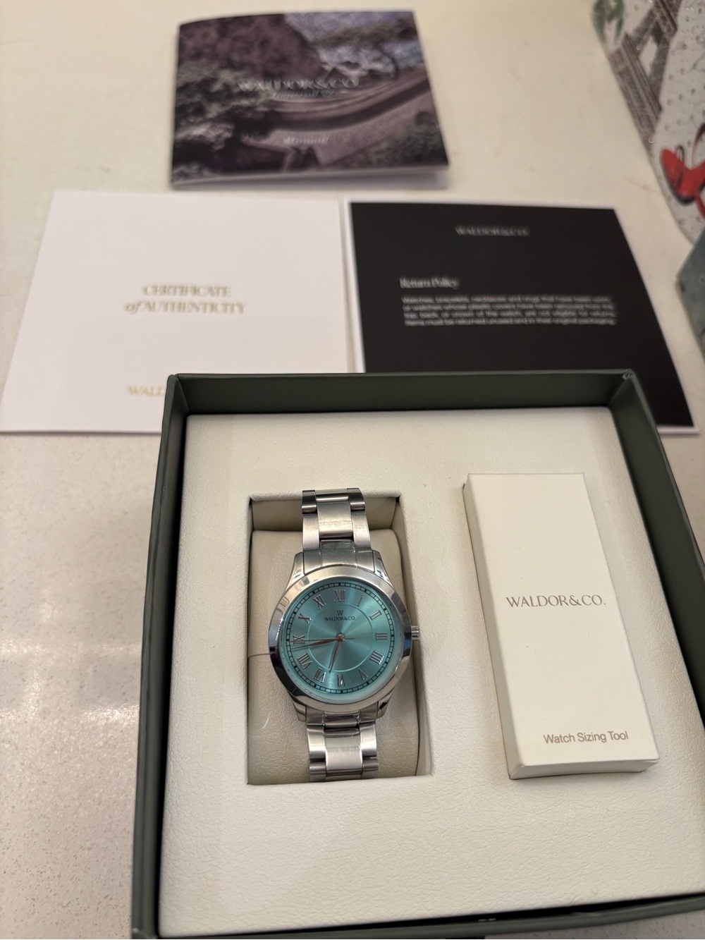 Women’s Stainless Steel Watch - Aqua Blue Dial